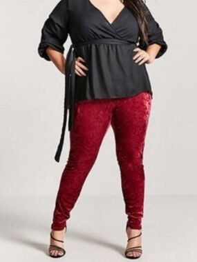 Crushed Velvet Leggings Pants